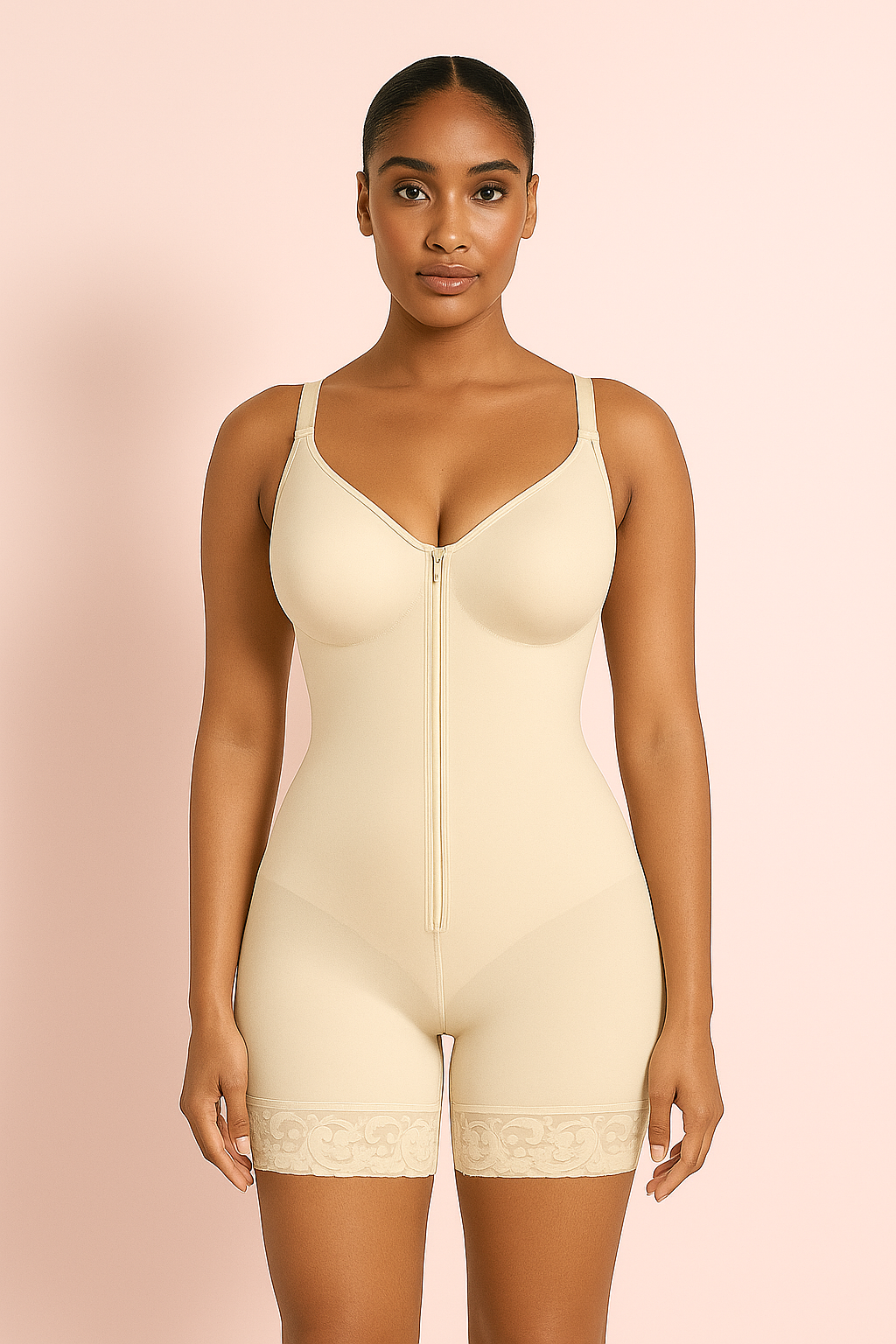 Body Shaper with Zipper Crotch