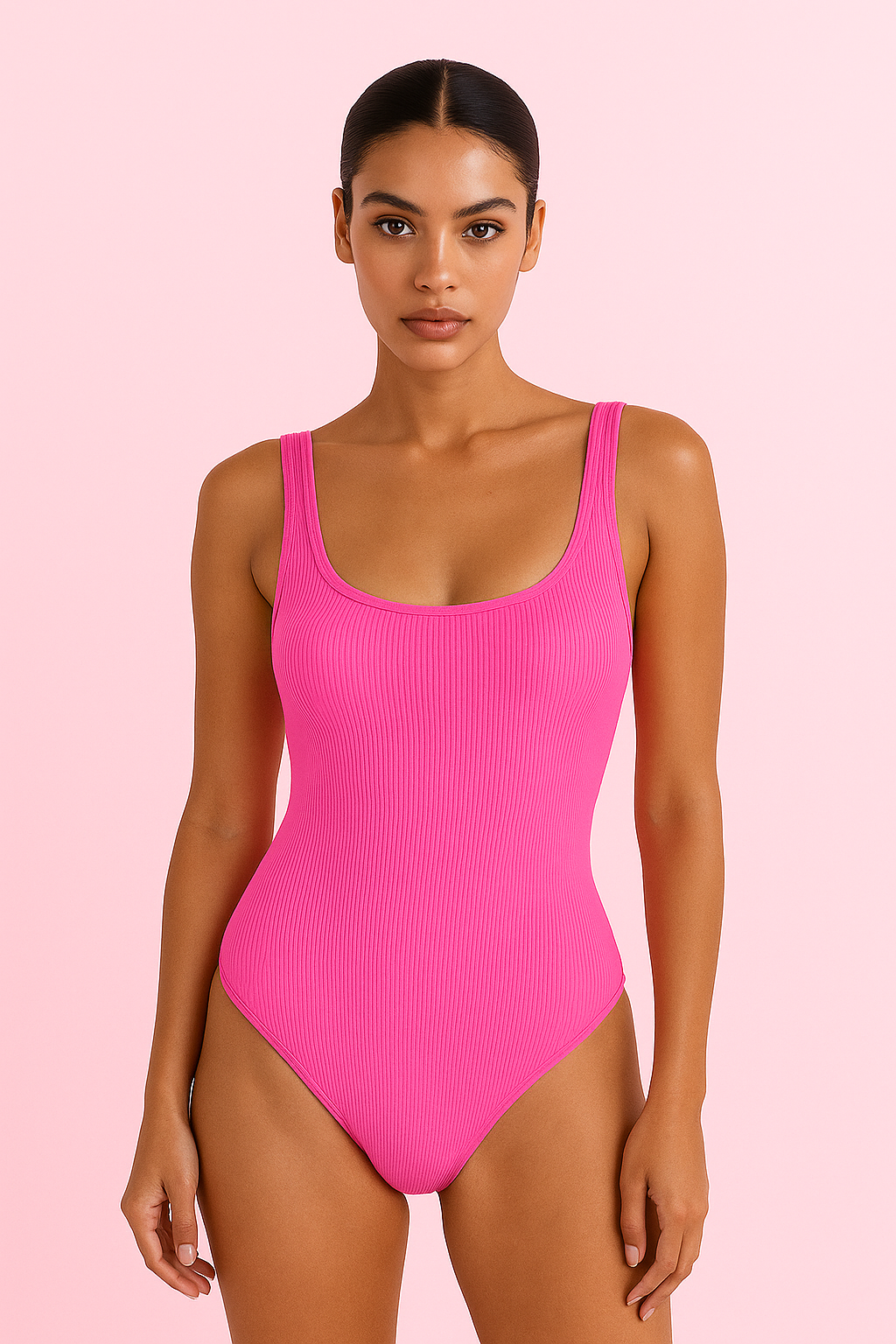 Ribbed Snatched Shapewear Bodysuit