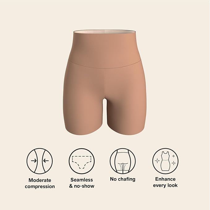 Stay-In-Place Seamless Shaper Short