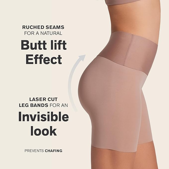 Stay-In-Place Seamless Shaper Short