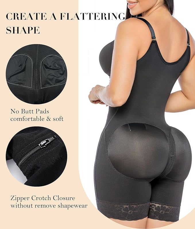 Body Shaper with Zipper Crotch