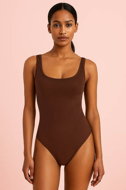 Ribbed Snatched Shapewear Bodysuit