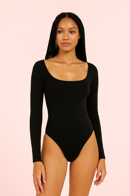 Long Sleeve Thong Bodysuit